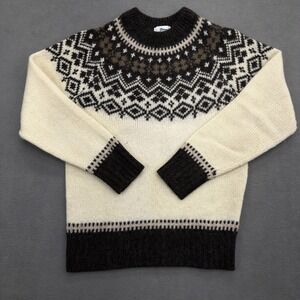 Vintage Woolrich Sweater Mens L Multicolor Fair Isle Nordic 100% Wool Pullover